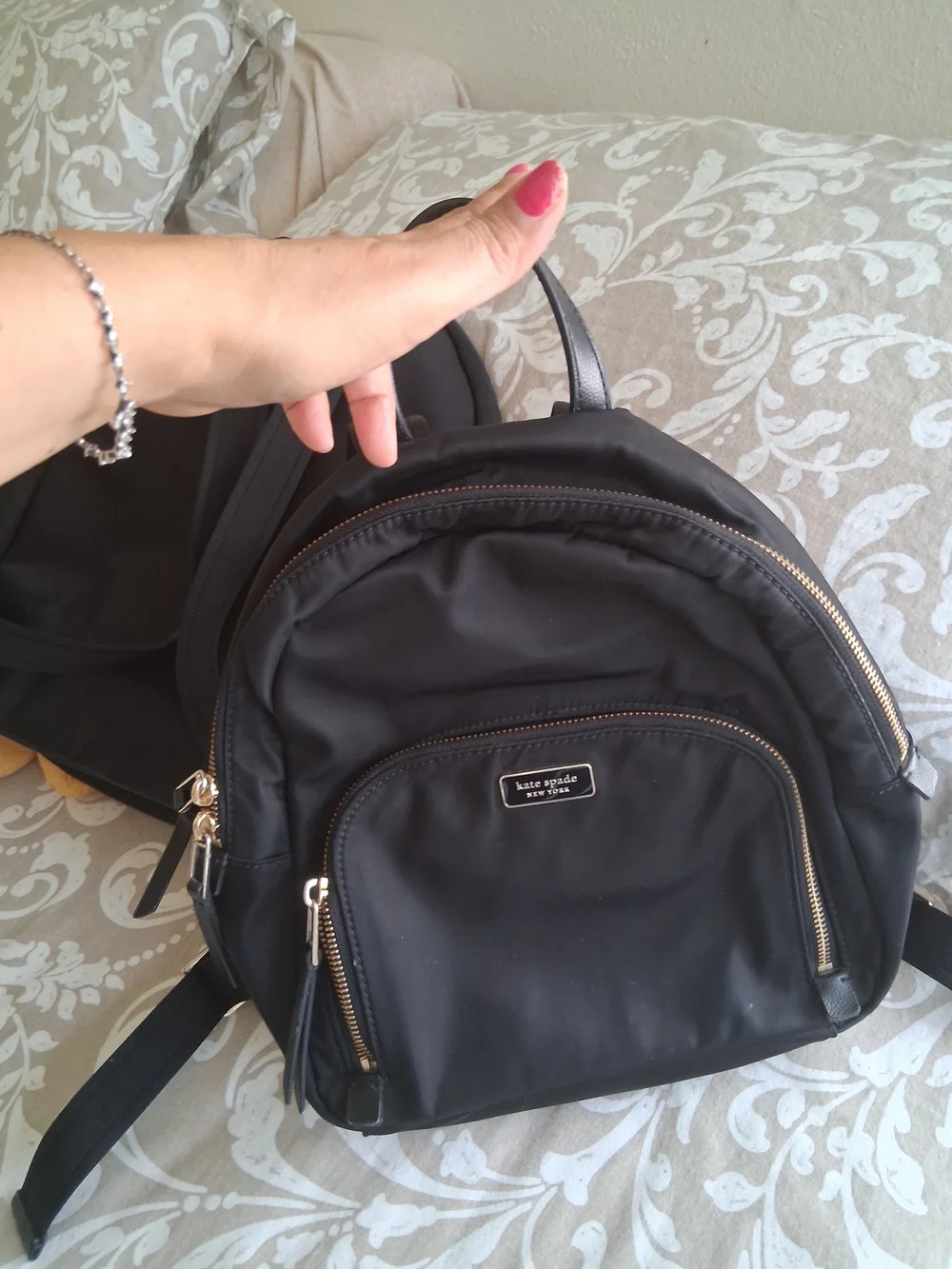 kate spade New York Black Nylon Mini Backpack - Sleek Everyday Style